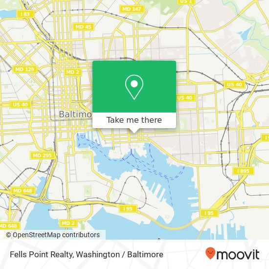 Fells Point Realty map