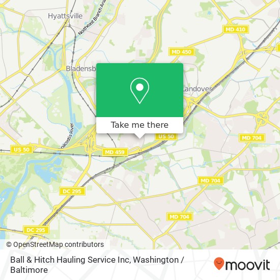 Ball & Hitch Hauling Service Inc map