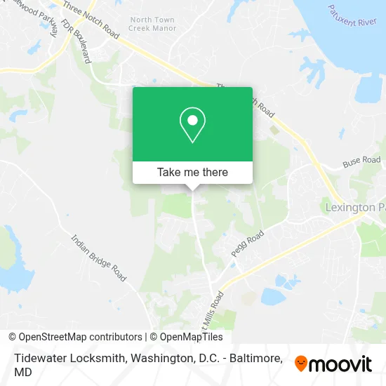 Tidewater Locksmith map
