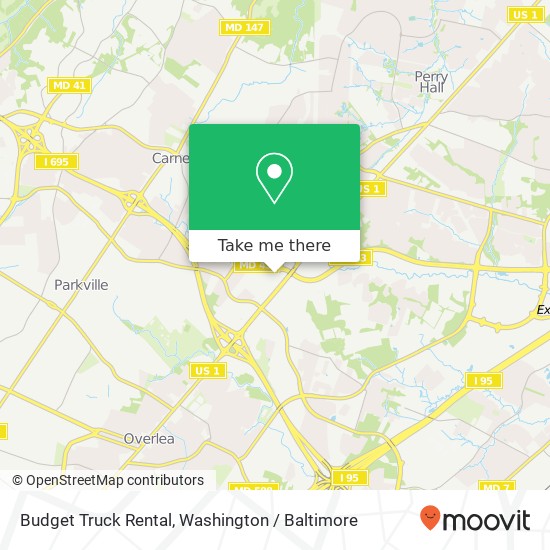 Budget Truck Rental map