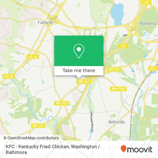 Mapa de KFC - Kentucky Fried Chicken