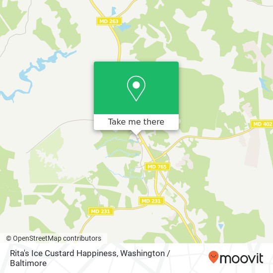 Rita's Ice Custard Happiness map