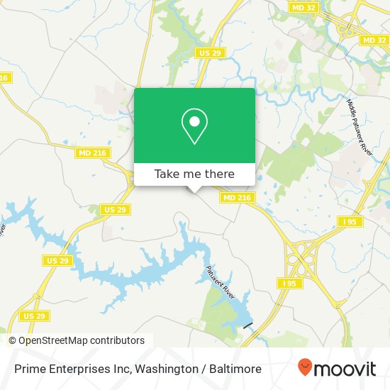 Prime Enterprises Inc map