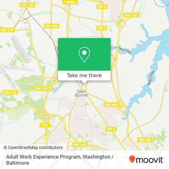 Mapa de Adult Work Experience Program