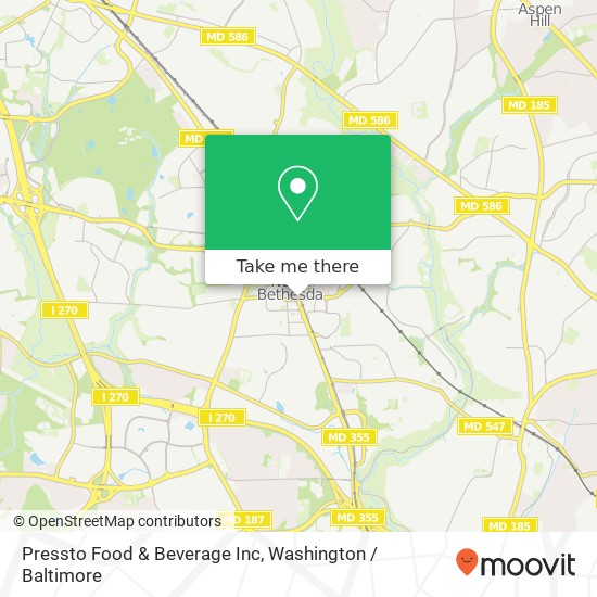 Pressto Food & Beverage Inc map