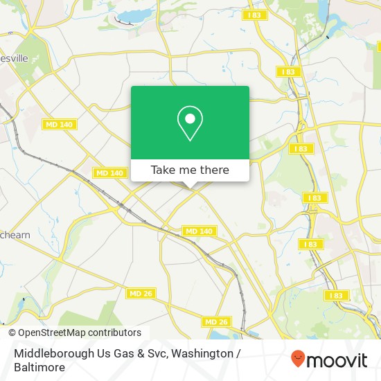 Mapa de Middleborough Us Gas & Svc