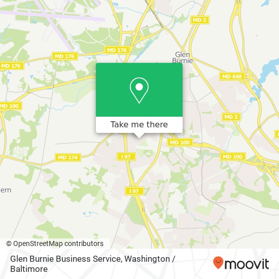 Glen Burnie Business Service map