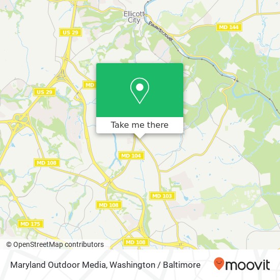 Mapa de Maryland Outdoor Media