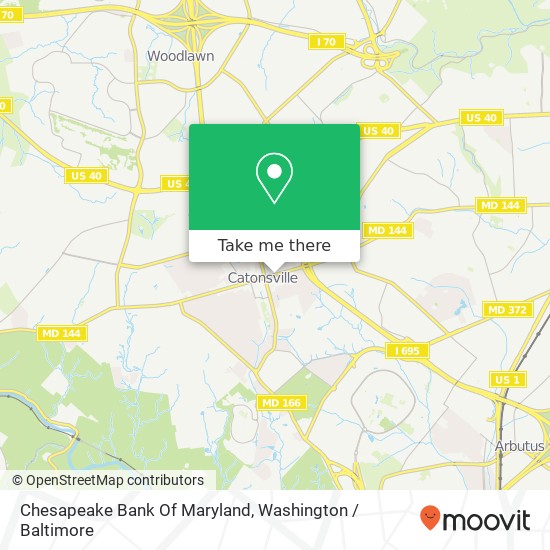 Mapa de Chesapeake Bank Of Maryland