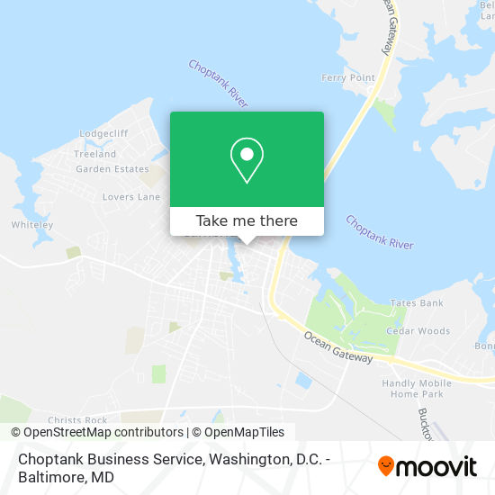 Mapa de Choptank Business Service