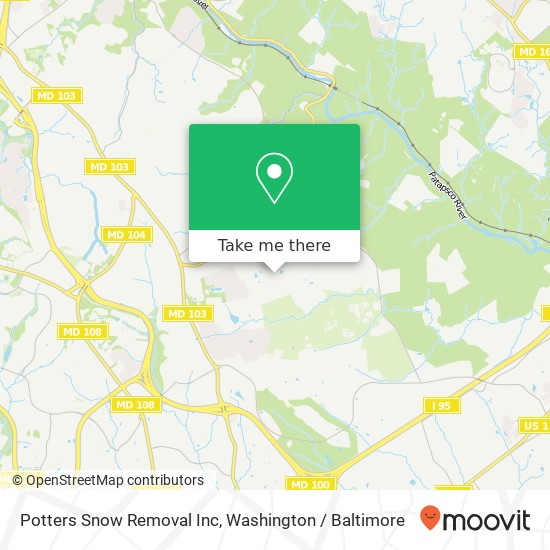 Potters Snow Removal Inc map