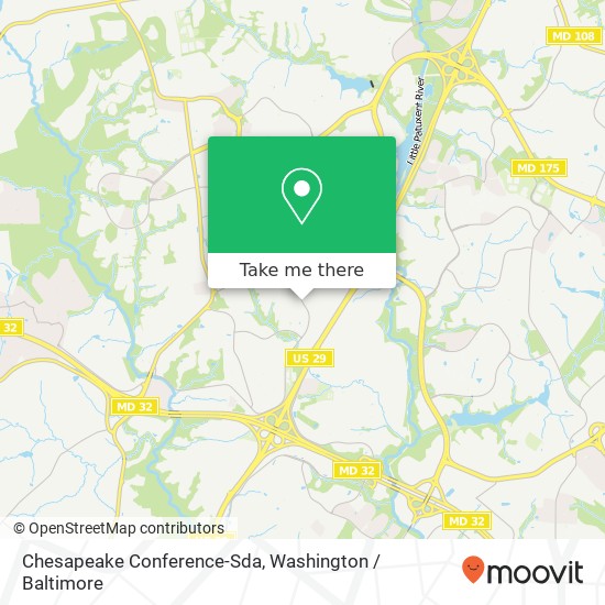 Mapa de Chesapeake Conference-Sda