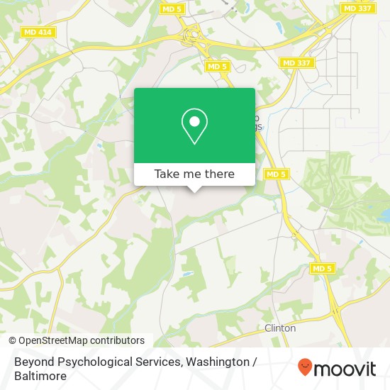 Beyond Psychological Services map