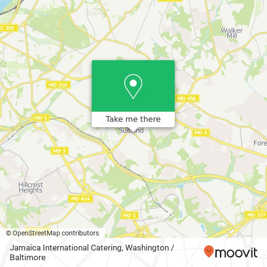 Jamaica International Catering map