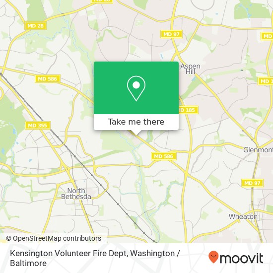Mapa de Kensington Volunteer Fire Dept