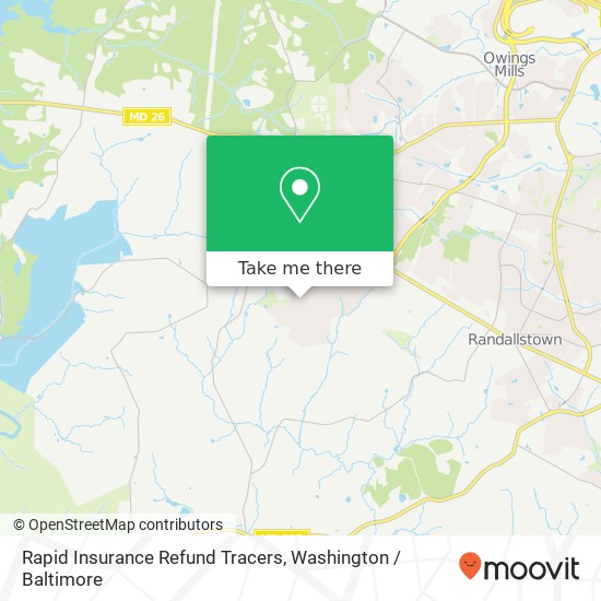 Rapid Insurance Refund Tracers map