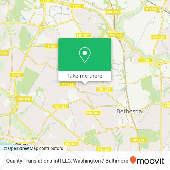 Quality Translations Intl LLC map