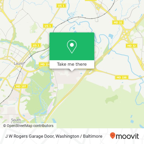 Mapa de J W Rogers Garage Door