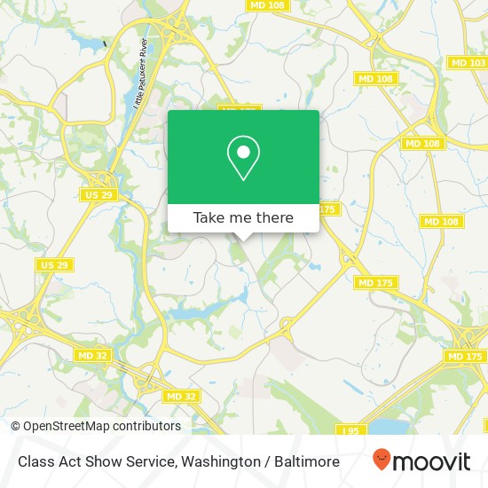 Mapa de Class Act Show Service