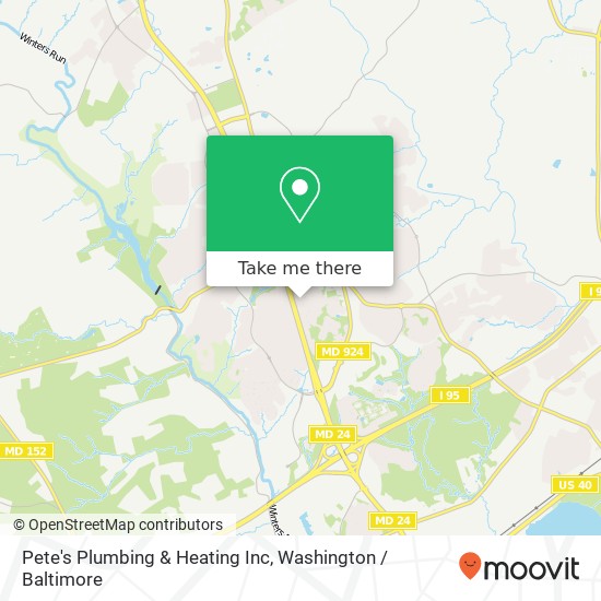 Mapa de Pete's Plumbing & Heating Inc