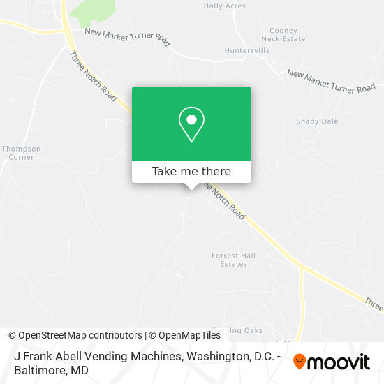 J Frank Abell Vending Machines map