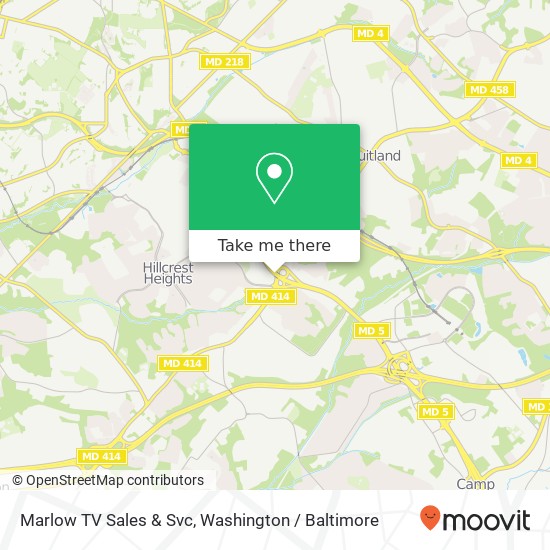 Marlow TV Sales & Svc map