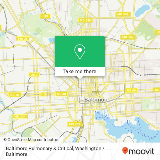 Mapa de Baltimore Pulmonary & Critical