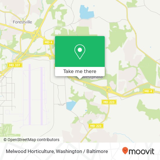 Melwood Horticulture map