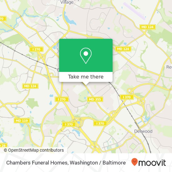 Chambers Funeral Homes map