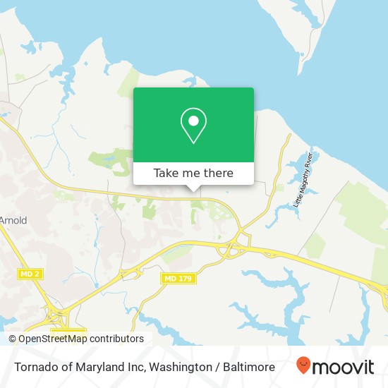 Tornado of Maryland Inc map