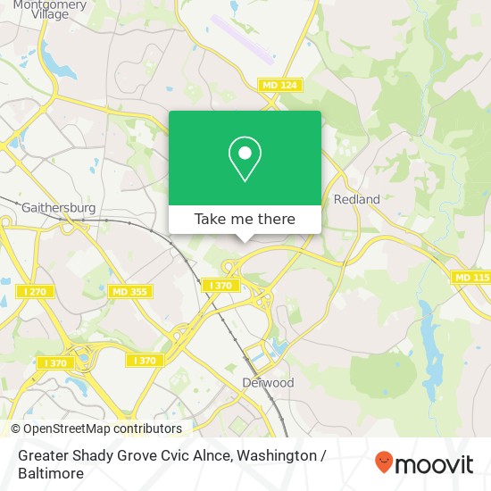 Mapa de Greater Shady Grove Cvic Alnce