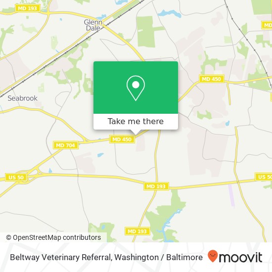 Beltway Veterinary Referral map