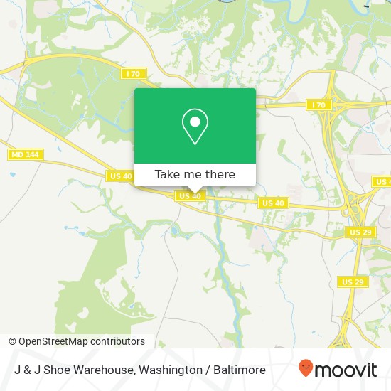 J & J Shoe Warehouse map