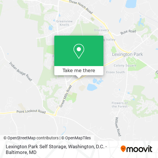 Mapa de Lexington Park Self Storage