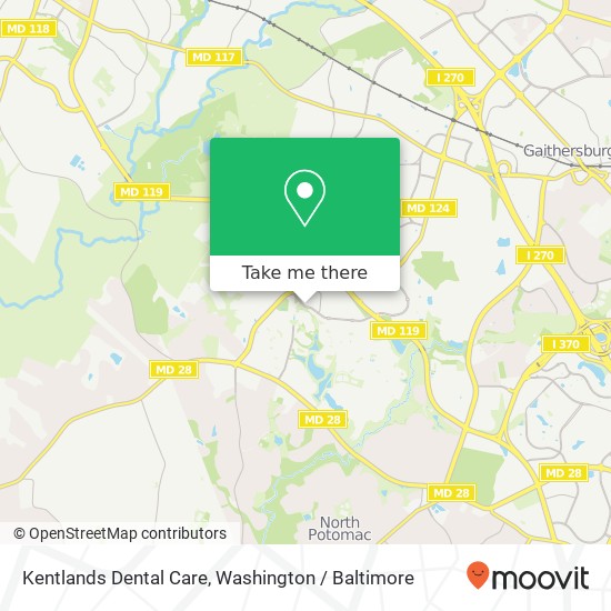 Mapa de Kentlands Dental Care