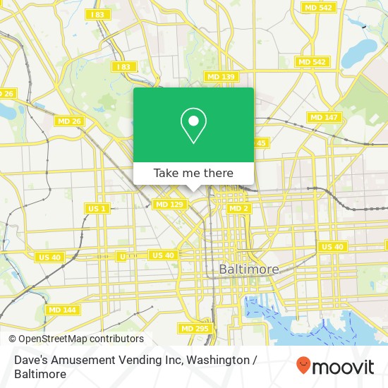 Mapa de Dave's Amusement Vending Inc