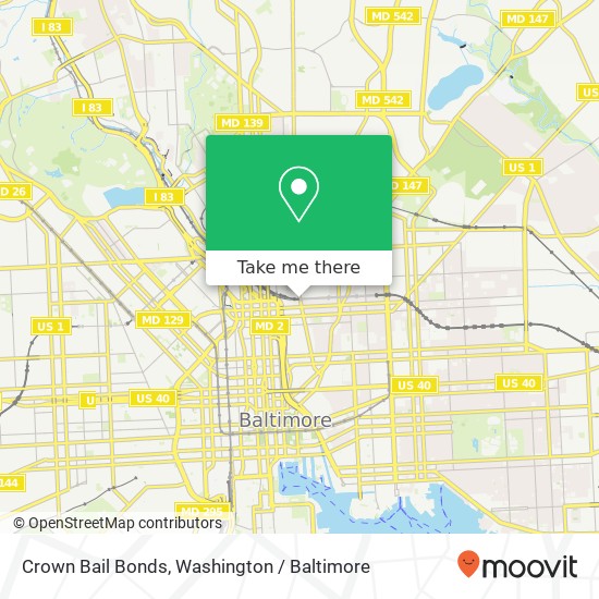 Crown Bail Bonds map