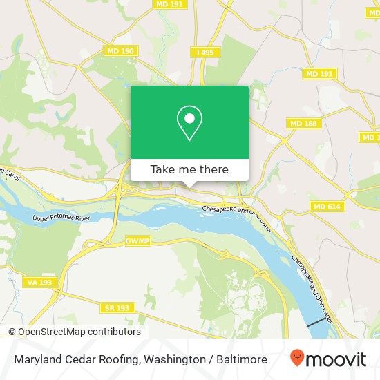 Mapa de Maryland Cedar Roofing