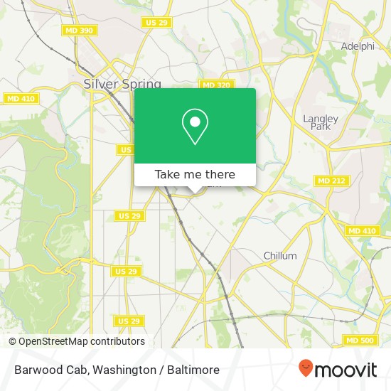 Barwood Cab map