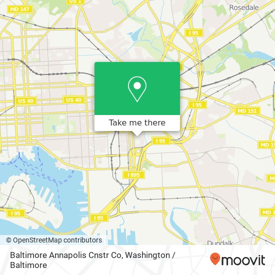 Baltimore Annapolis Cnstr Co map