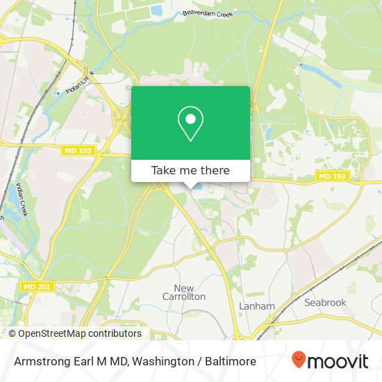 Armstrong Earl M MD map
