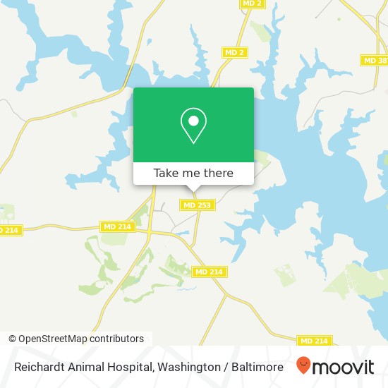 Mapa de Reichardt Animal Hospital