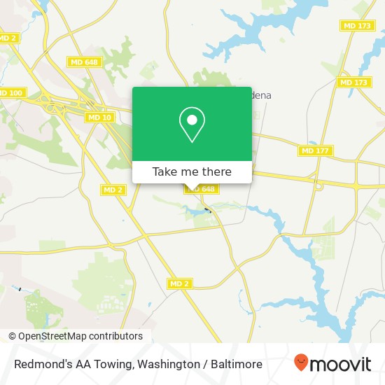 Redmond's AA Towing map