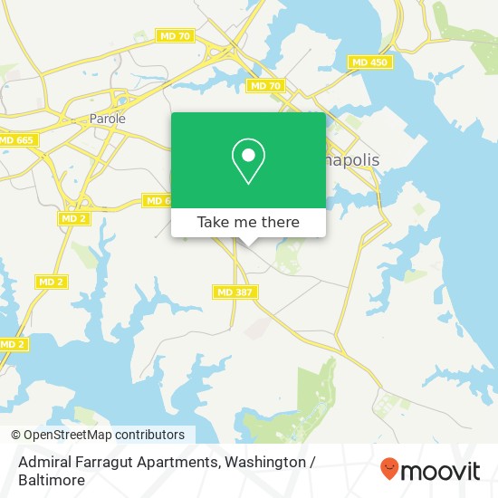 Mapa de Admiral Farragut Apartments