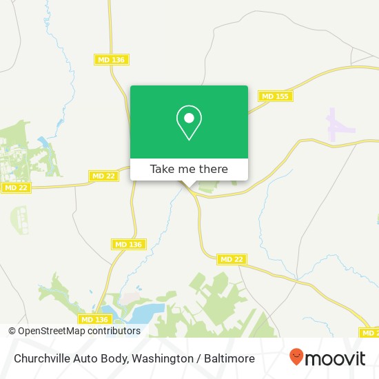 Mapa de Churchville Auto Body