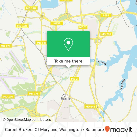 Carpet Brokers Of Maryland map