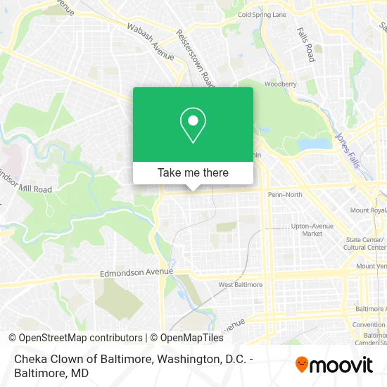 Cheka Clown of Baltimore map