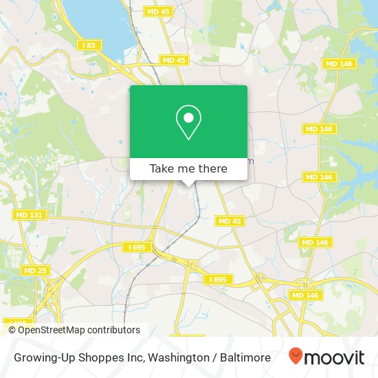 Mapa de Growing-Up Shoppes Inc
