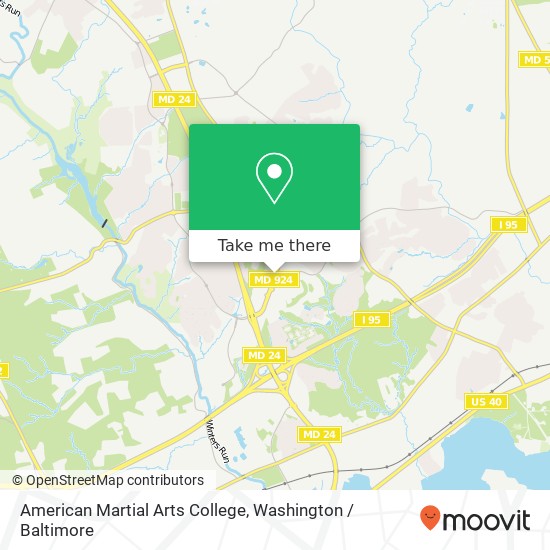 Mapa de American Martial Arts College