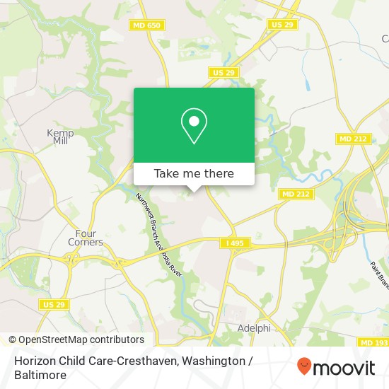 Horizon Child Care-Cresthaven map